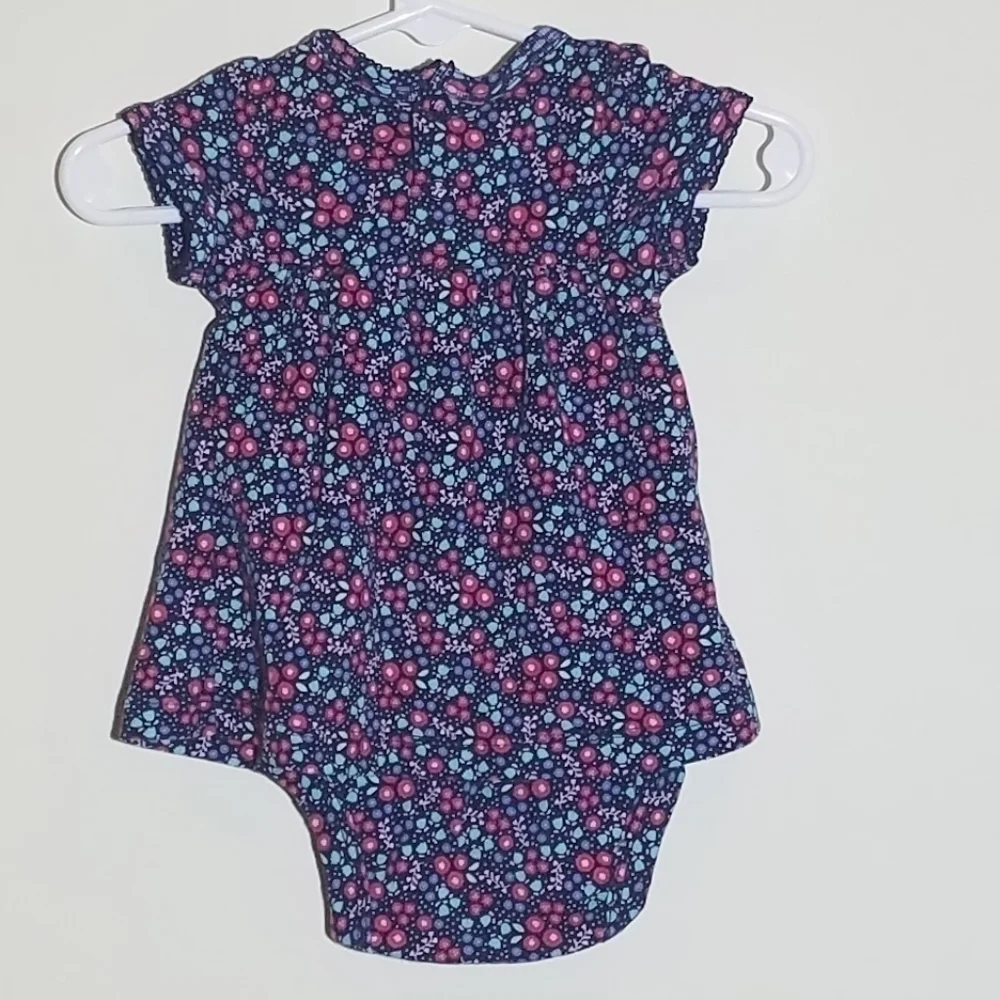 Carter's Floral Onepiece Bodysuit Dress 0/3m